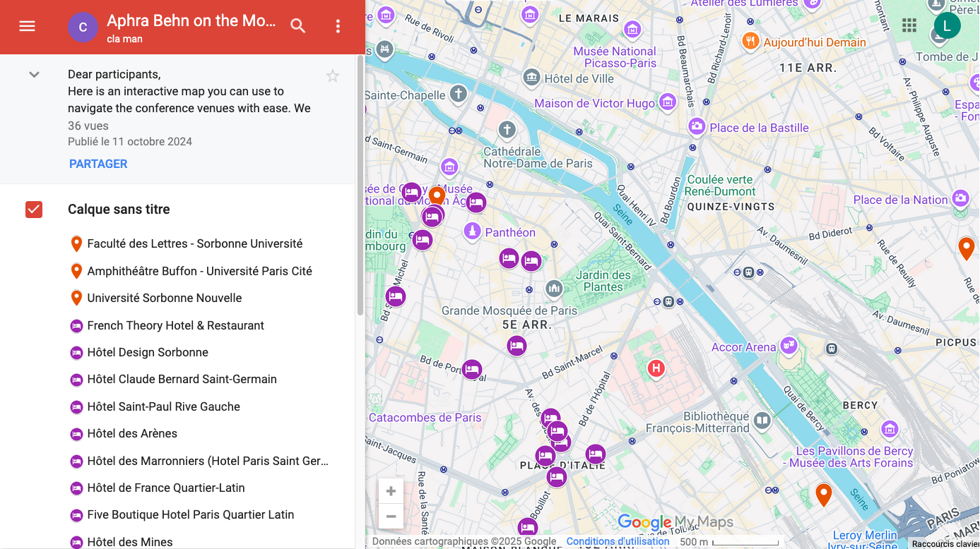 Map of the Behn Conference sites